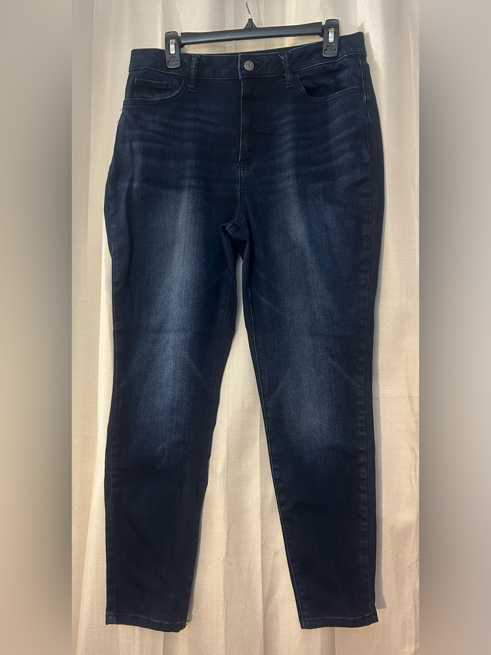Sonoma Curvy Skinny Blue Denim Jeans Dark Rinse Stretch 12R